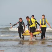 Reddingsbrigade doet exames Lifeguard